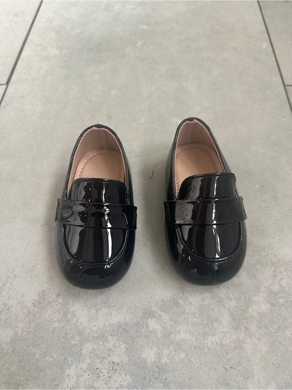 Black Patent Kids Tuxedo Shoes Loafers